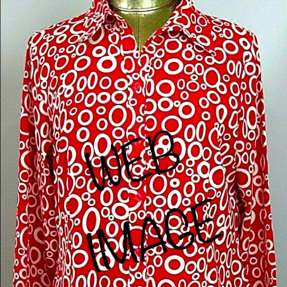 ❤️🤍Red and white ladies dress shirt🤍❤️